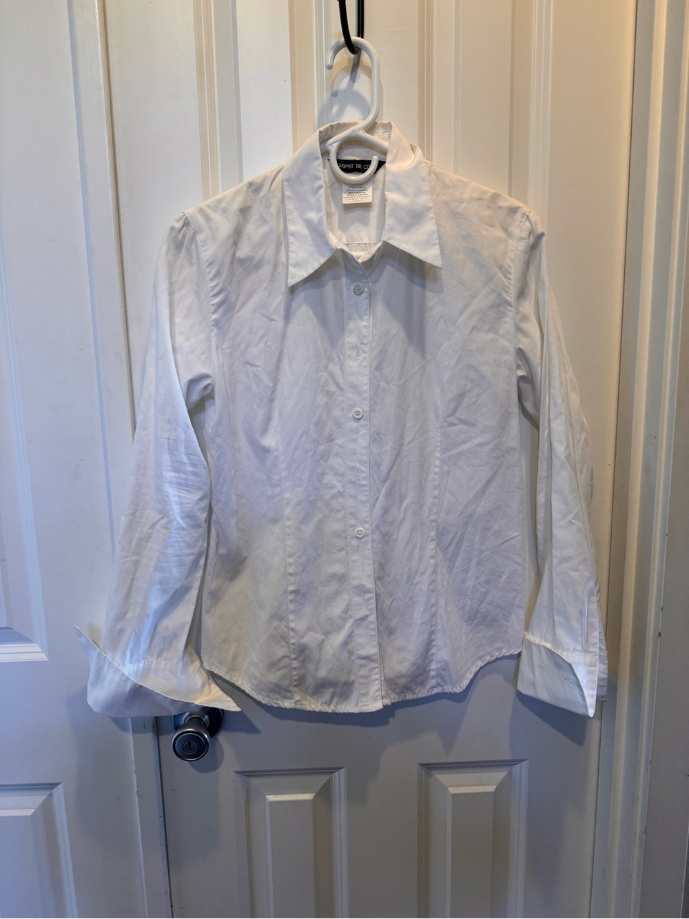 ESPRIT de Corp Classic White Button-Up Shirt— Cuff Link Cuffs